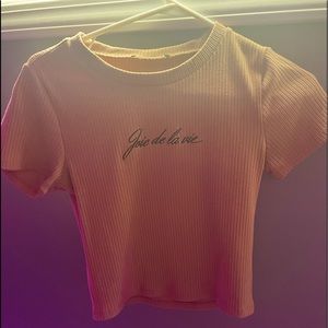 French lettering tee by forever 21 🤍